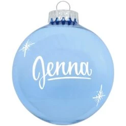 Personalized Plain Design Ornament 4 Inch -Holiday Decoration Store 1001 media light20blue 1