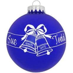 Personalized Wedding Bells Design Ornament 20 Personalized Wedding Bells Design Ornament -Holiday Decoration Store 1003 media blue 1