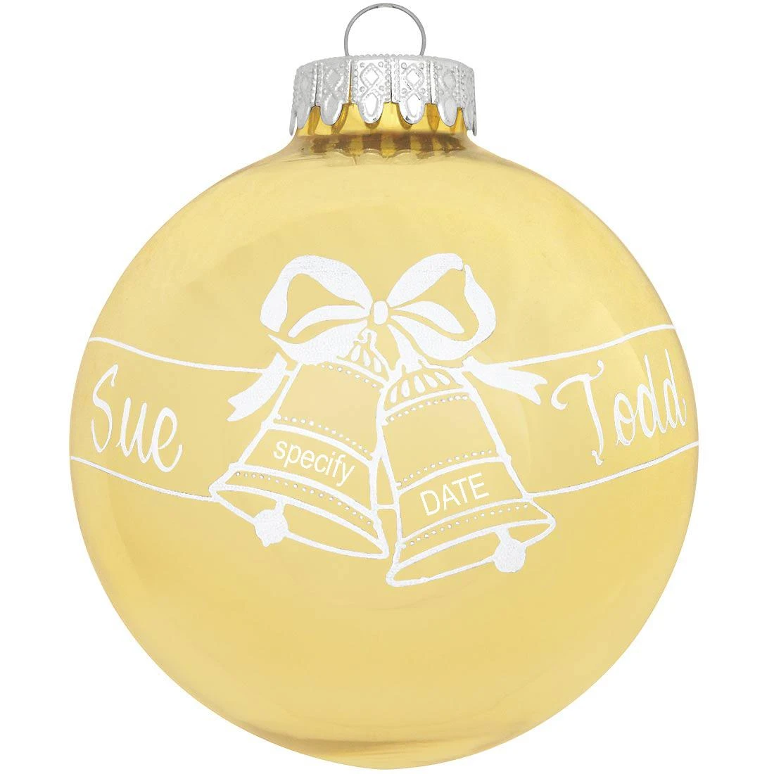 Personalized Wedding Bells Design Ornament 3 Personalized Wedding Bells Design Ornament