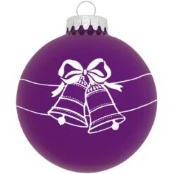 Personalized Wedding Bells Design Ornament 23 Personalized Wedding Bells Design Ornament -Holiday Decoration Store 1003 media purple 2