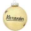 Personalized Sparkling Glass Ornament -Holiday Decoration Store 1006 media gold 1