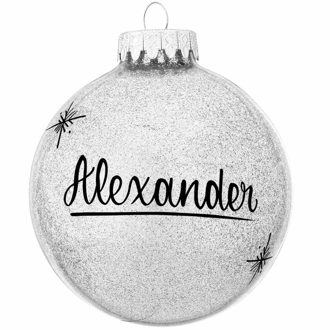 Personalized Sparkling Glass Ornament 19 Personalized Sparkling Glass Ornament - Image 17
