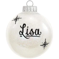 Personalized Sparkling Glass Ornament 30 Personalized Sparkling Glass Ornament -Holiday Decoration Store 1006 media white 1
