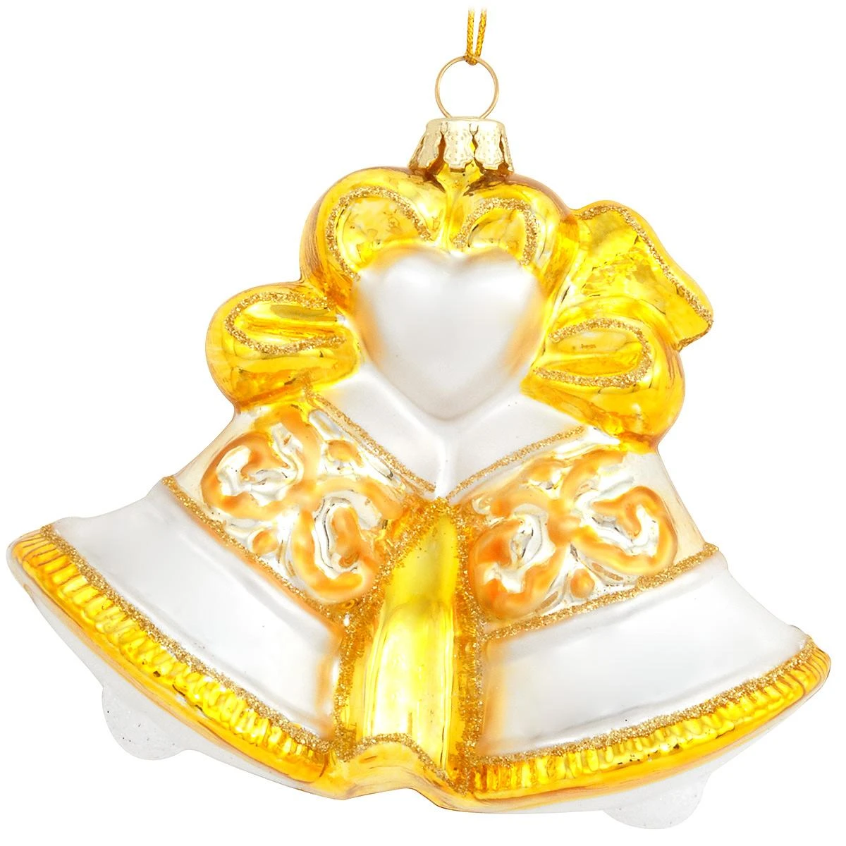 Personalized Double Bells Glass Ornament 5 Personalized Double Bells Glass Ornament - Image 3