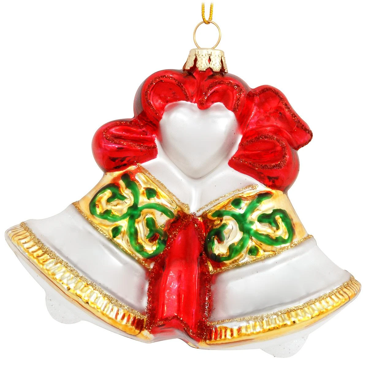 Personalized Double Bells Glass Ornament 8 Personalized Double Bells Glass Ornament - Image 6