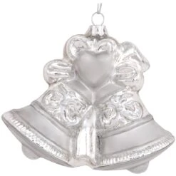 Personalized Double Bells Glass Ornament 19 Personalized Double Bells Glass Ornament -Holiday Decoration Store 1007 media silver 3