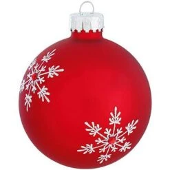 Personalized Birthstone Glass Ornament -Holiday Decoration Store 1010 media red 2