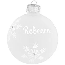 Personalized Birthstone Glass Ornament -Holiday Decoration Store 1010 media white 1