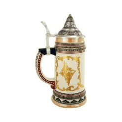 Stein With Gold Leaf Design