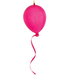 Personalized Balloon Glass Ornament -Holiday Decoration Store 1023 media pink 2