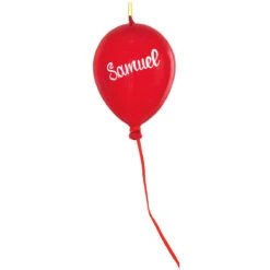 Personalized Balloon Glass Ornament -Holiday Decoration Store 1023 media red 1