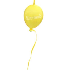 Personalized Balloon Glass Ornament -Holiday Decoration Store 1023 media yellow 1