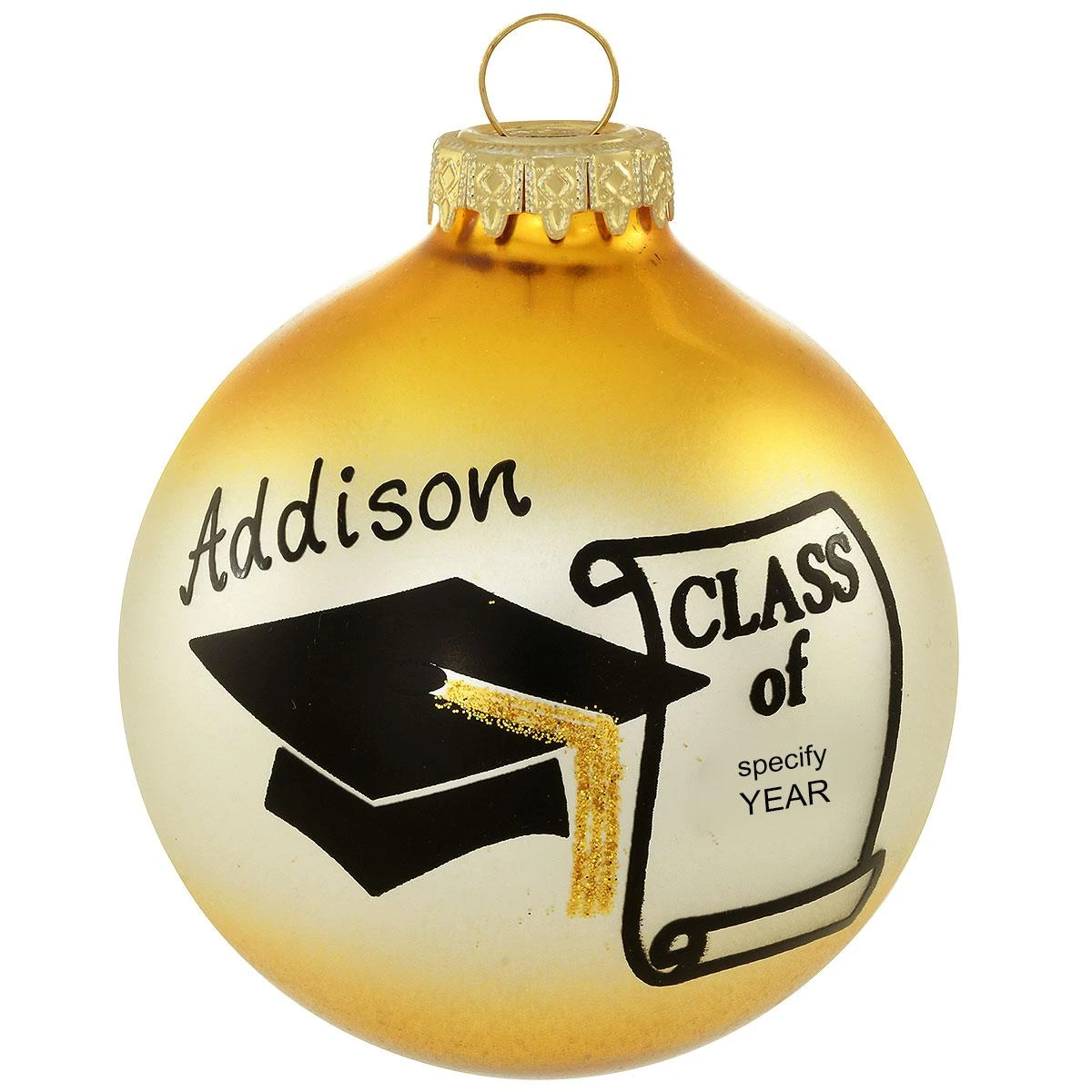 Personalized Class Of Cap And Diploma Glass Ornament 3 Personalized Class Of Cap And Diploma Glass Ornament