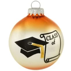 Personalized Class Of Cap And Diploma Glass Ornament 19 Personalized Class Of Cap And Diploma Glass Ornament -Holiday Decoration Store 1026 media orange 2