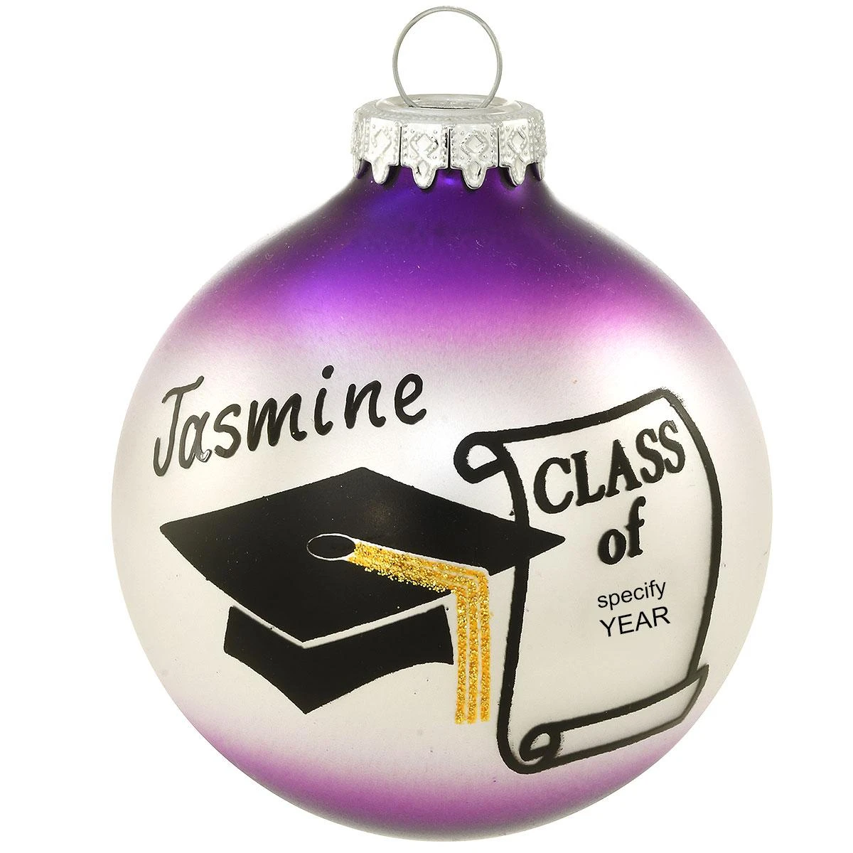 Personalized Class Of Cap And Diploma Glass Ornament 13 Personalized Class Of Cap And Diploma Glass Ornament - Image 11