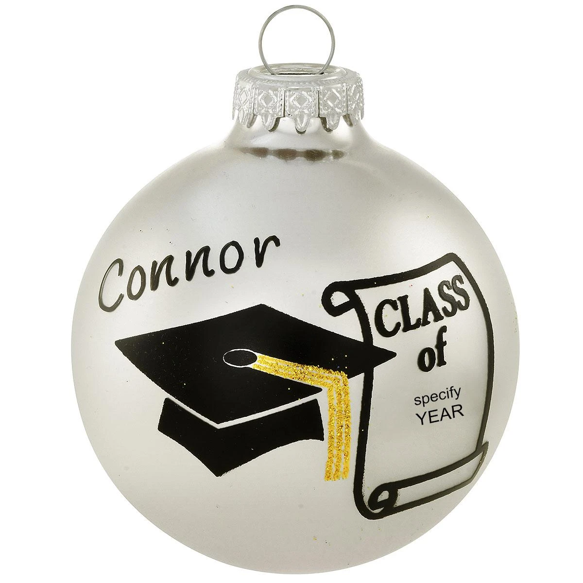 Personalized Class Of Cap And Diploma Glass Ornament 15 Personalized Class Of Cap And Diploma Glass Ornament - Image 13