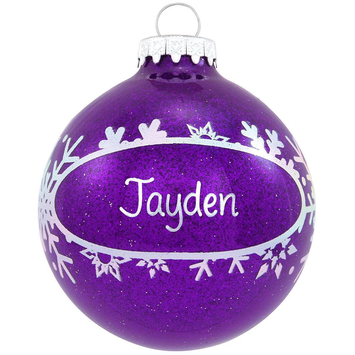 Personalized Sparkle Ornament With Oval And Snowflakes 9 Personalized Sparkle Ornament With Oval And Snowflakes - Image 7
