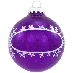 Personalized Sparkle Ornament With Oval And Snowflakes 17 Personalized Sparkle Ornament With Oval And Snowflakes -Holiday Decoration Store 1032 media dark20purple 2