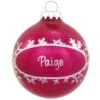 Personalized Sparkle Ornament With Oval And Snowflakes