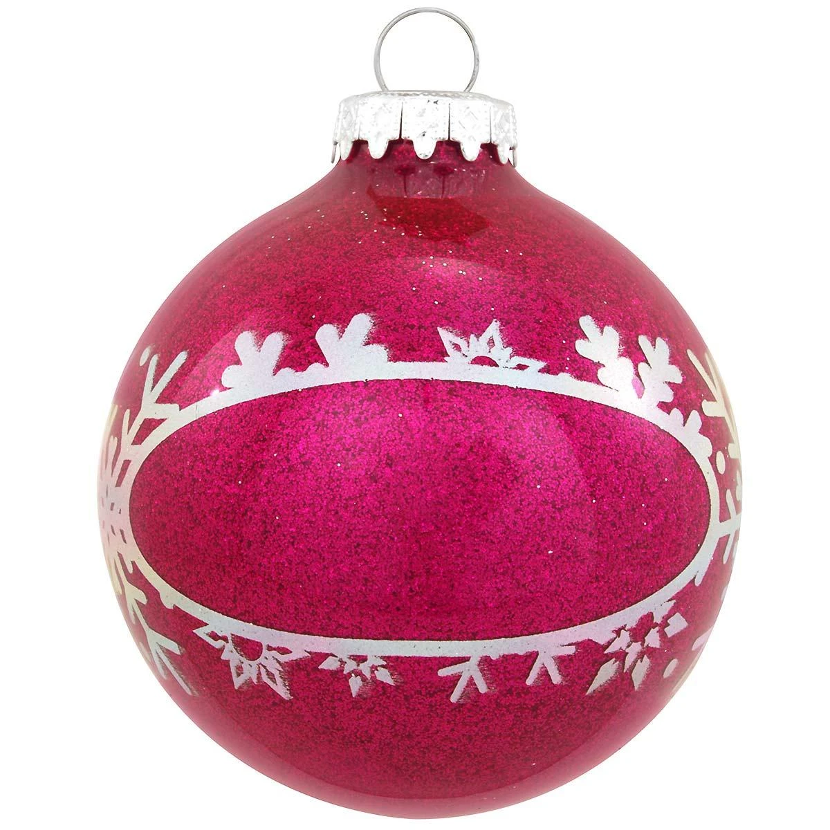 Personalized Sparkle Ornament With Oval And Snowflakes 4 Personalized Sparkle Ornament With Oval And Snowflakes - Image 2