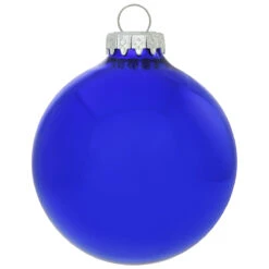 Personalized Plain 3 Inch Glass Ornaments -Holiday Decoration Store 1041 media blue 2