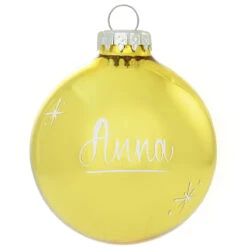 Personalized Plain 3 Inch Glass Ornaments