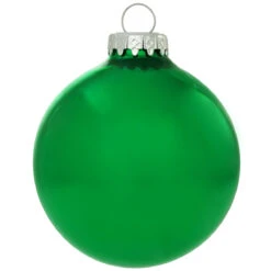 Personalized Plain 3 Inch Glass Ornaments -Holiday Decoration Store 1041 media green 2