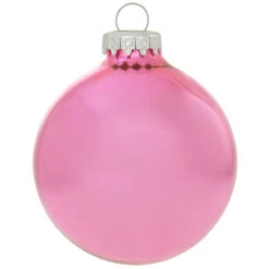 Personalized Plain 3 Inch Glass Ornaments -Holiday Decoration Store 1041 media pink 2