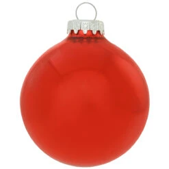 Personalized Plain 3 Inch Glass Ornaments -Holiday Decoration Store 1041 media red 2