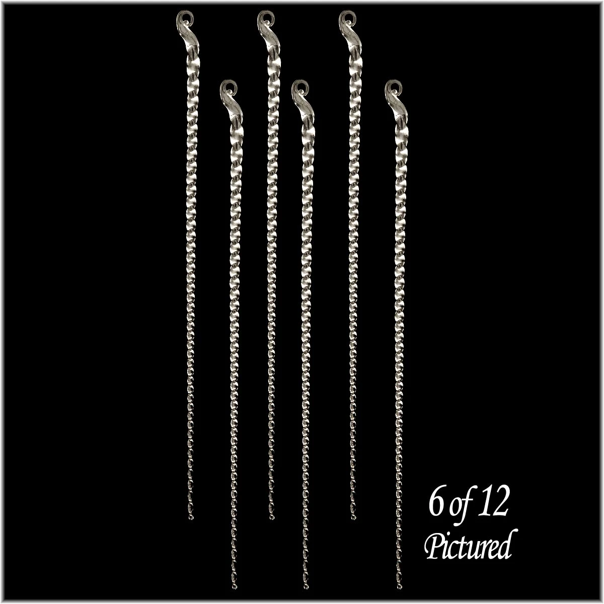 Set Of 12 Crystal Icicles Ornaments 3 Set Of 12 Crystal Icicles Ornaments