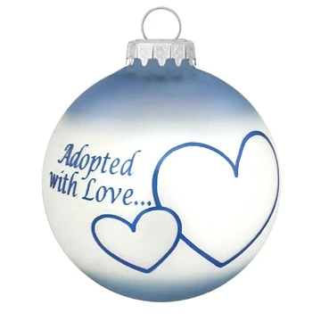 Personalized Adopted With Love Blue Ornament 4 Personalized Adopted With Love Blue Ornament - Image 2