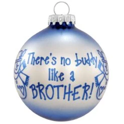 Buddy Brother Glass Ornament