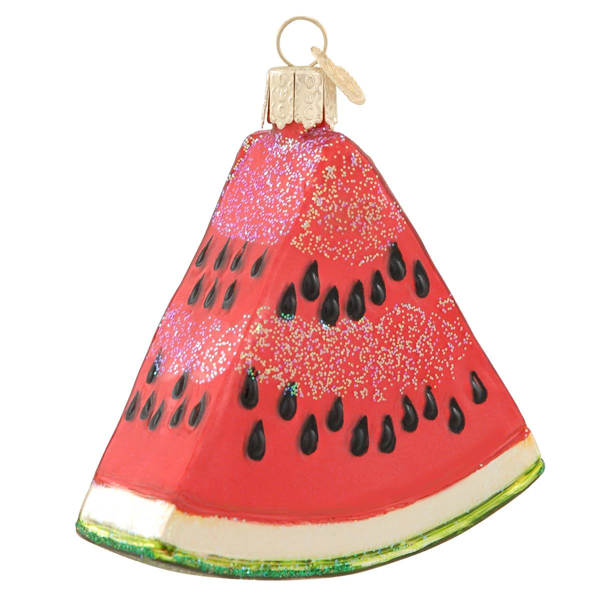 Watermelon Wedge Glass Ornament 3 Watermelon Wedge Glass Ornament