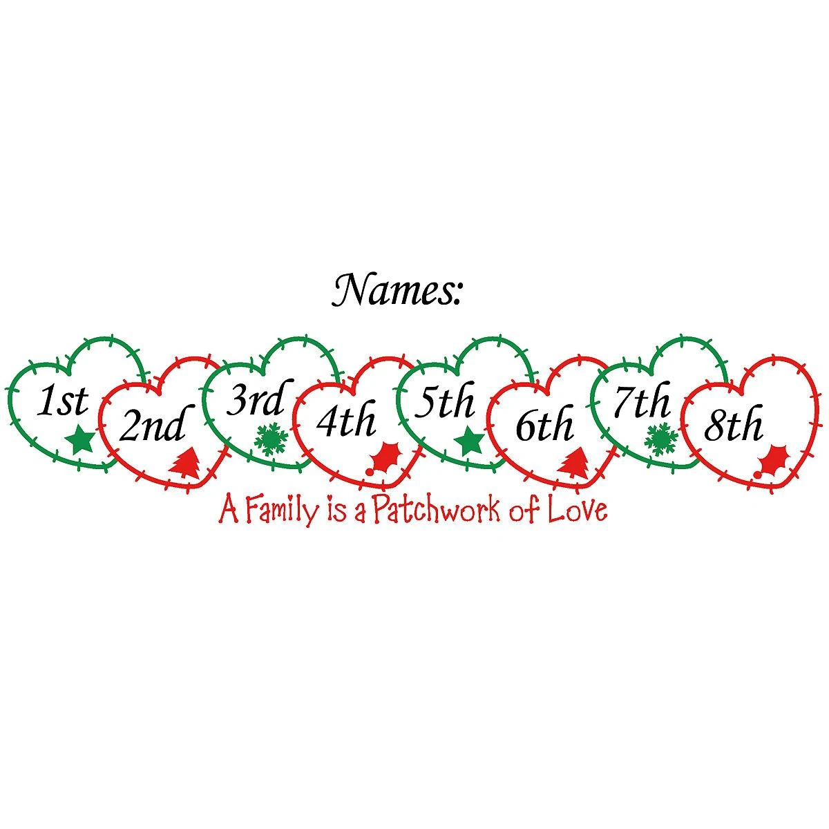 Personalized A Family Is A Patchwork Of Love Ornament 5 Personalized A Family Is A Patchwork Of Love Ornament - Image 3