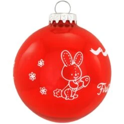 Personalized Red First Christmas Glass Ornament -Holiday Decoration Store 1105543 web 3