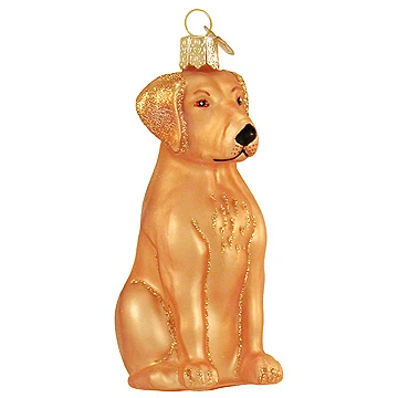 Yellow Labrador Retriever Glass Ornament 3 Yellow Labrador Retriever Glass Ornament
