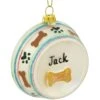 Personalized Dog Dish With Bone Glass Ornament -Holiday Decoration Store 1115079 web 1.default