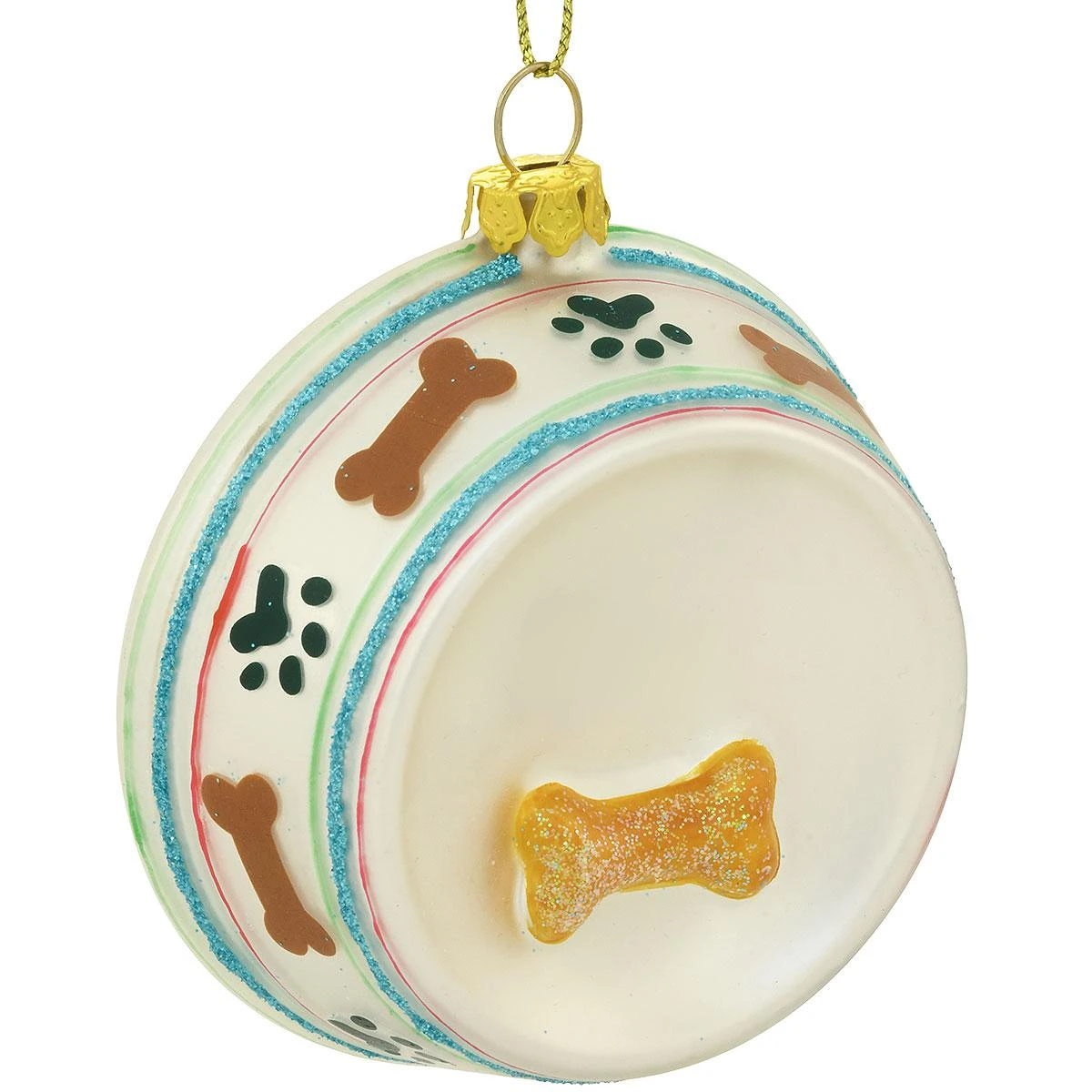 Personalized Dog Dish With Bone Glass Ornament 4 Personalized Dog Dish With Bone Glass Ornament - Image 2