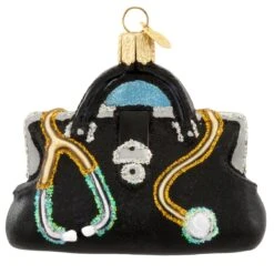 Doctor's Bag Glass Ornament