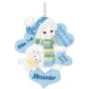 Personalized Baby's 1st Christmas Blue Snowman With Hearts Ornament -Holiday Decoration Store 1124741 web 1.default
