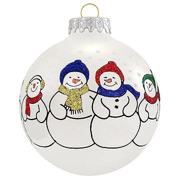 Personalized Snowman Family Of 6 Round Ornament 4 Personalized Snowman Family Of 6 Round Ornament - Image 2