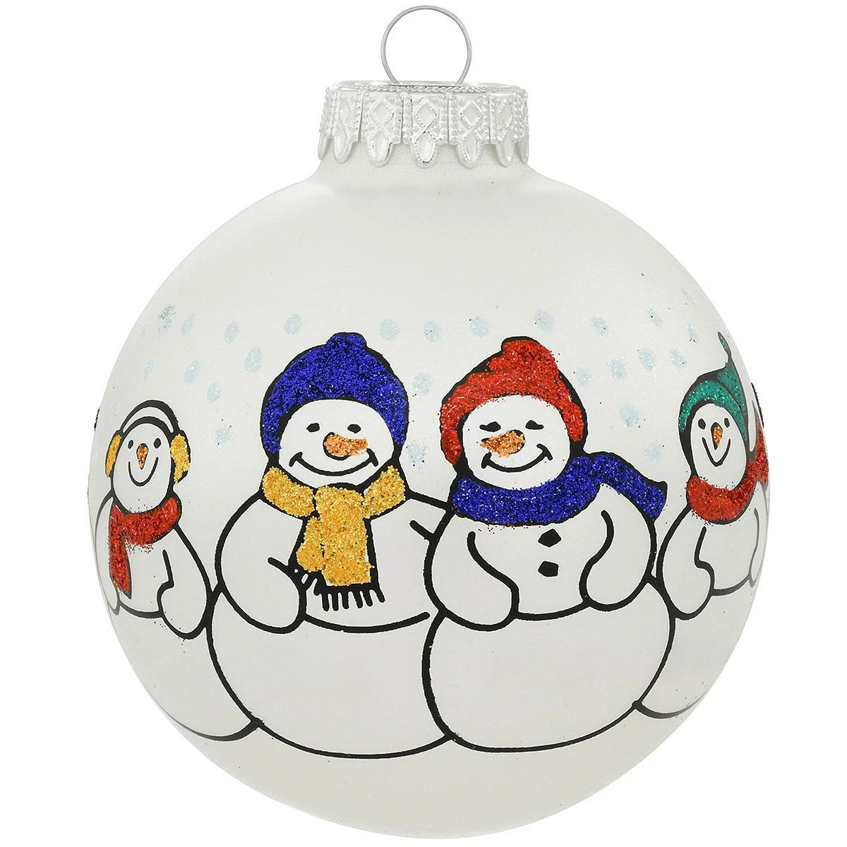 Personalized Snowman Family Of 6 Round Ornament 5 Personalized Snowman Family Of 6 Round Ornament - Image 3