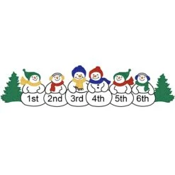 Personalized Snowman Family Of 6 Round Ornament 9 Personalized Snowman Family Of 6 Round Ornament -Holiday Decoration Store 1126258 web 4