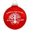 Roots Of A Family Tree Glass Ornament
