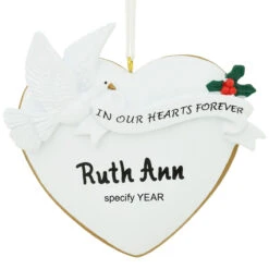Personalized In Our Hearts Forever Ornament