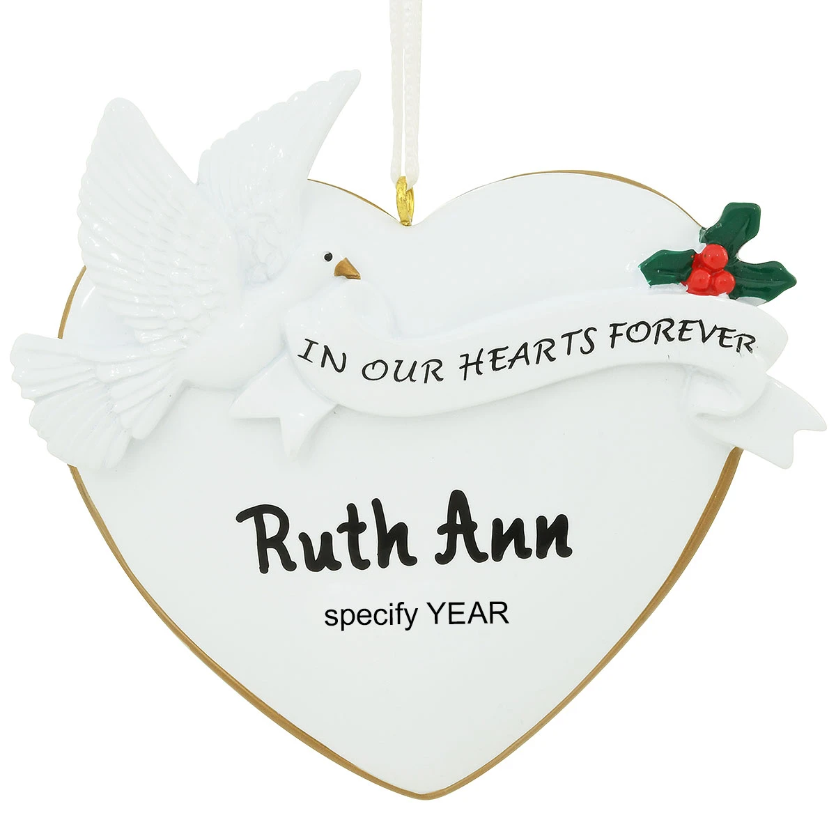 Personalized In Our Hearts Forever Ornament 3 Personalized In Our Hearts Forever Ornament