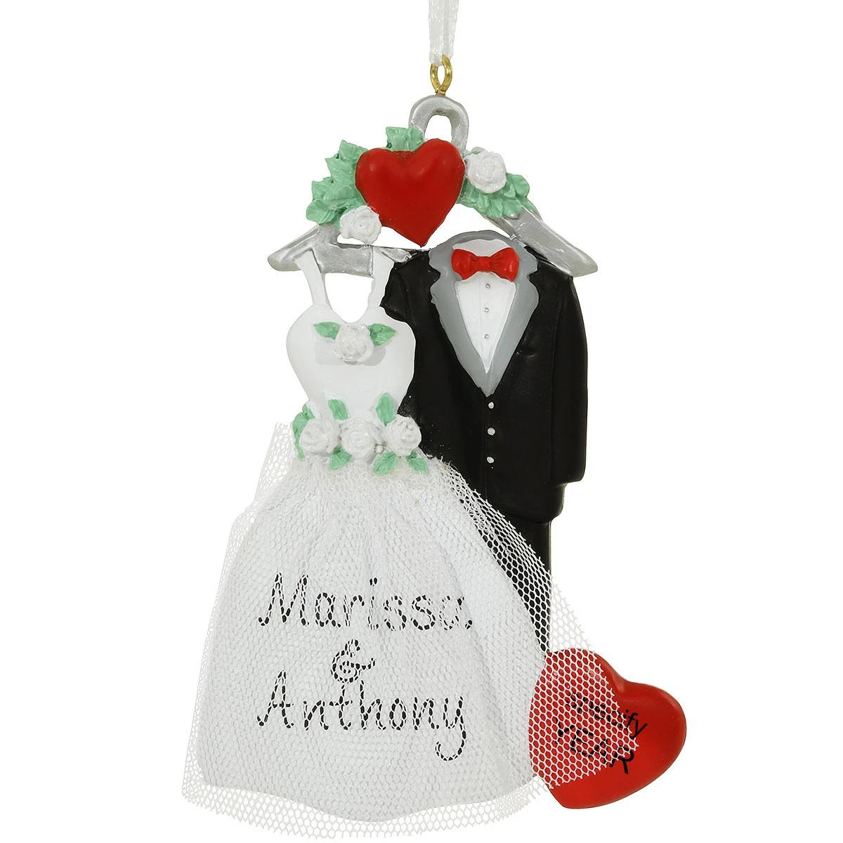 Personalized Wedding Gown And Tuxedo Ornament 3 Personalized Wedding Gown And Tuxedo Ornament