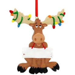 Personalized Moose With Christmas Lights Ornament 5 Personalized Moose With Christmas Lights Ornament -Holiday Decoration Store 1131732 web 2
