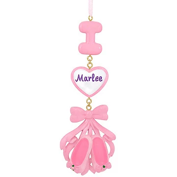 Personalized I Love Ballet Dangle Ornament 3 Personalized I Love Ballet Dangle Ornament