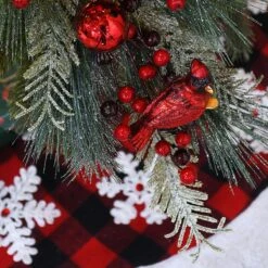 Resting Cardinal Clip-On Glass Ornament -Holiday Decoration Store 1132187 web 3